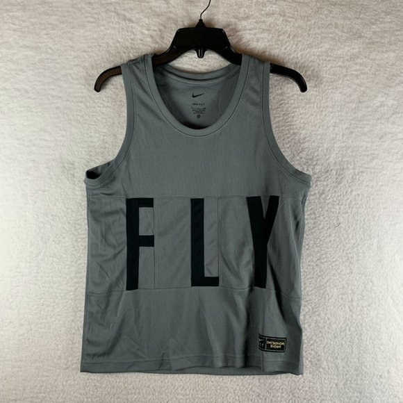 Nike Fly Tank Women's Small Gray Dri-Fit Performance Round Neck Pullover 7979 - Picture 1 of 8